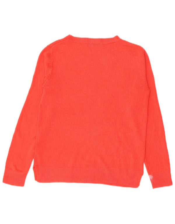 Maglione maglione con scollo a barca da donna Marks & Spencer UK 10 piccolo acrilico rosso