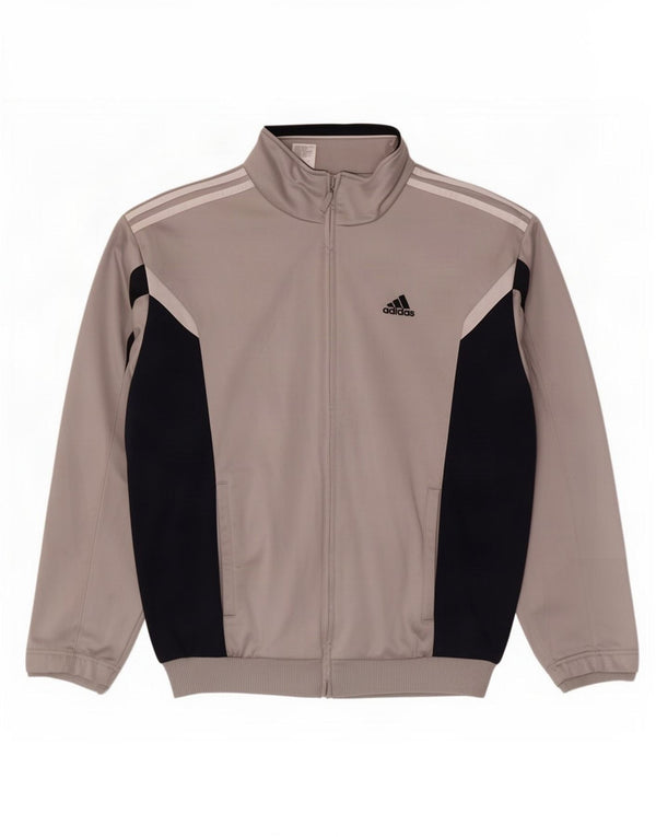 Giacca da tuta grafica da uomo Adidas UK 42/44 Large Grigio Colourblock