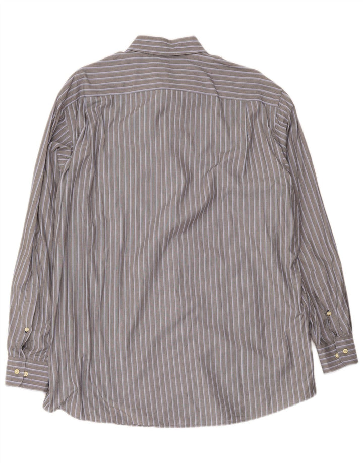 Camicia da uomo Tommy Hilfiger taglia 16 1/2 grande a righe grigie