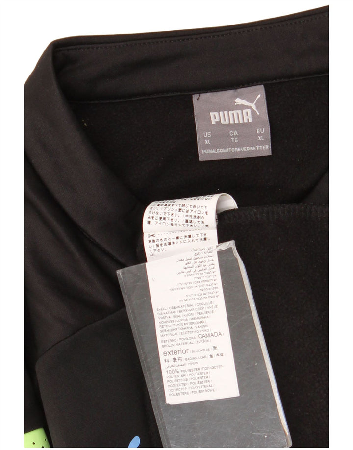 Puma Uomo Manchester City Pullover Tuta da ginnastica Top XL Nero Colourblock