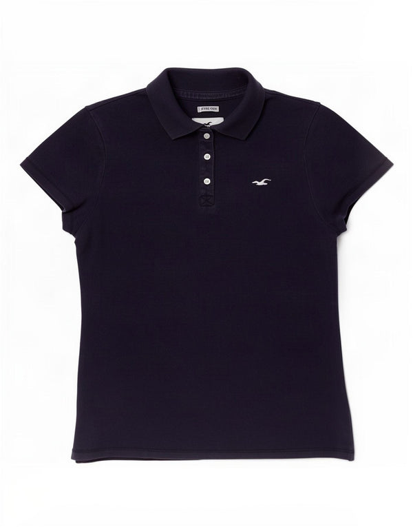 Polo Hollister da donna UK 10 Small Blu Navy