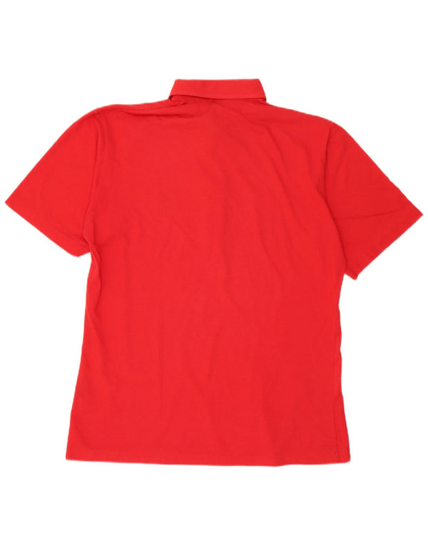 Polo vintage da uomo grande in cotone rosso