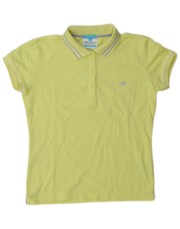 Polo Champion da donna Heritage Fit UK 14 cotone giallo medio