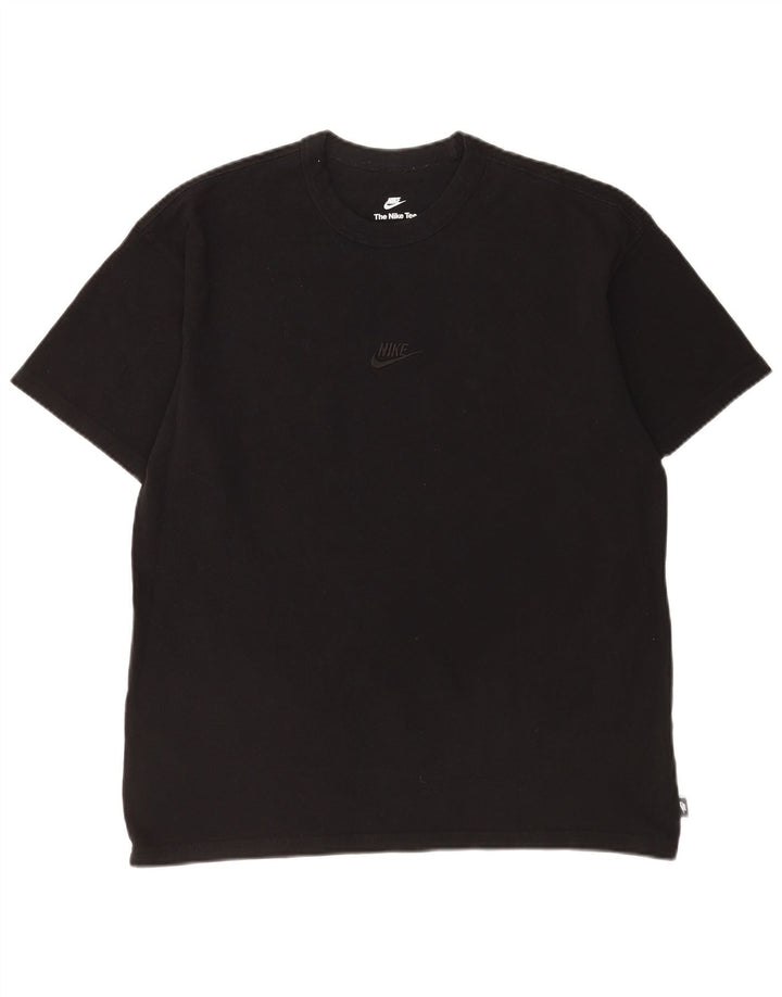 T-shirt Nike da uomo vestibilità ampia, top in cotone nero medio
