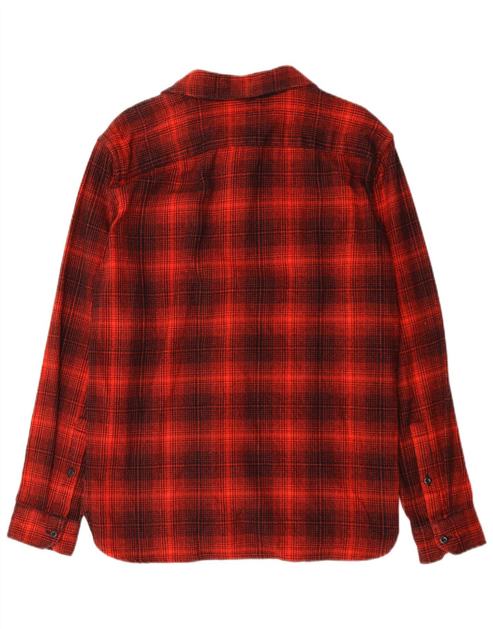 LEVI'S Camicia standard da uomo in flanella di cotone a quadri rossi medi