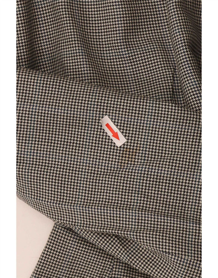 Giacca blazer a 2 bottoni Marks & Spencer da uomo UK 40 media pied de poule nera