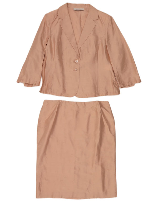 Set gonna da donna a 2 bottoni con maniche a 3/4 Momenti IT 48/50 XL W32 Rosa
