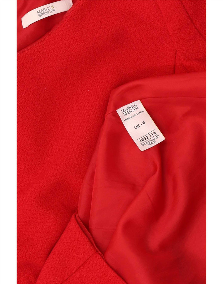 Abito tubino da donna Marks & Spencer UK 8 piccolo poliestere rosso