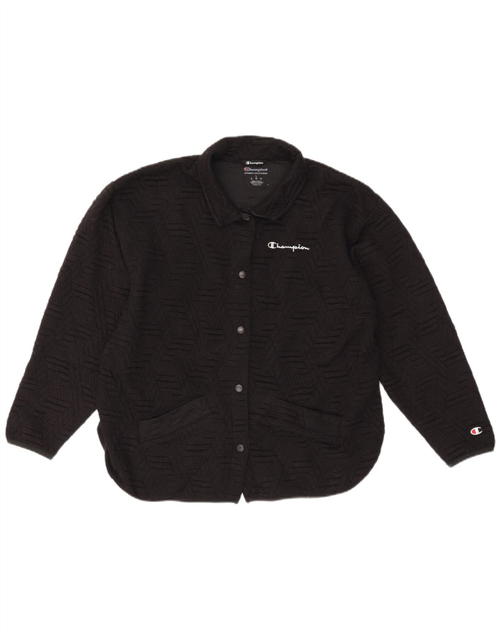 Giacca da tuta da donna Champion UK 16 Grande poliestere geometrico nero
