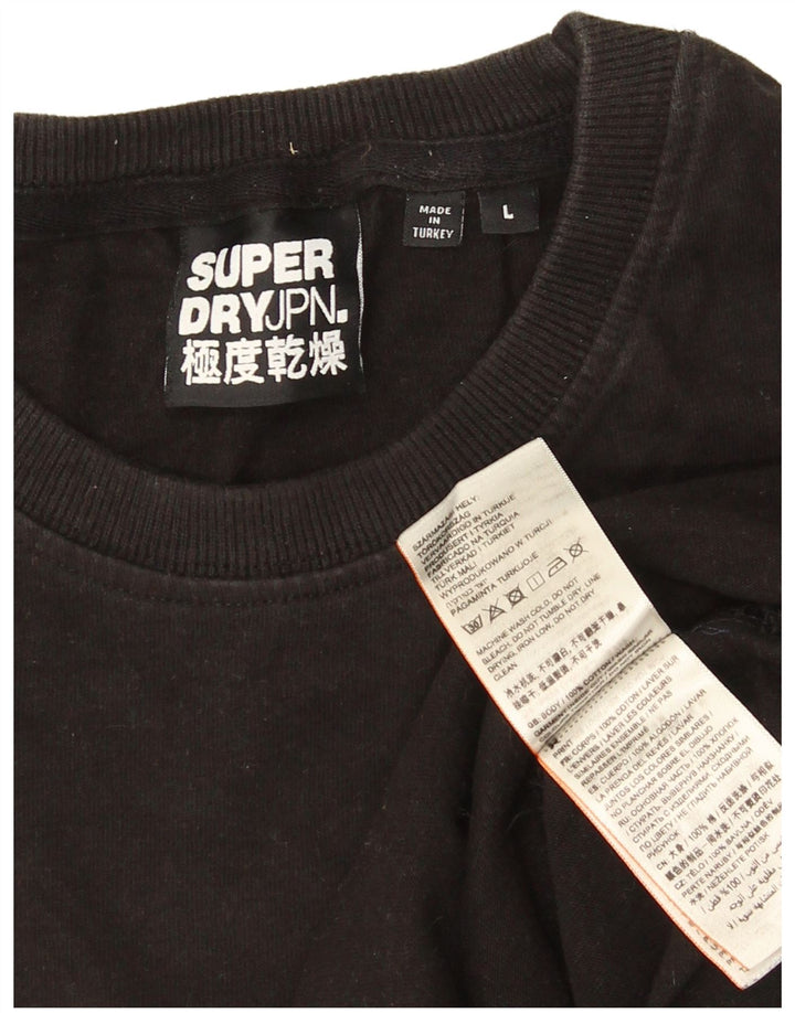 T-shirt da uomo Superdry Top grande in poliestere nero