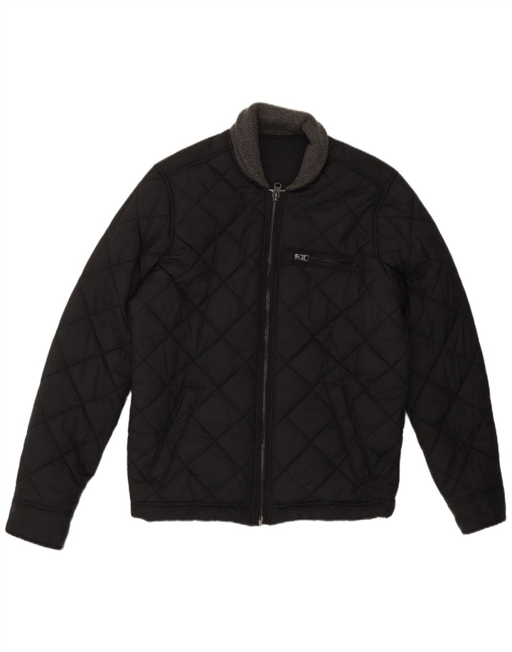 Giacca trapuntata da uomo Abercrombie & Fitch UK 38 poliestere nero medio