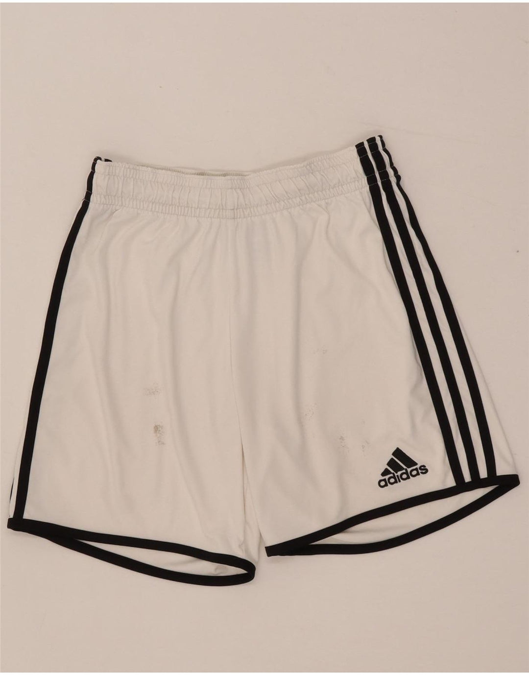 Pantaloncini sportivi da uomo Adidas piccoli in poliestere bianco