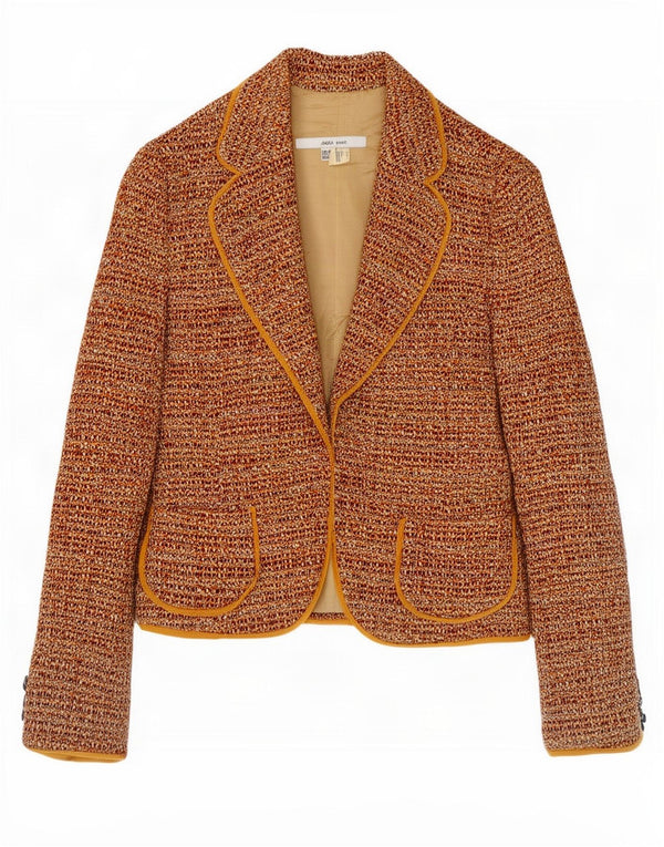 Giacca blazer da donna Zara EU 38 piccolo acrilico screziato marrone