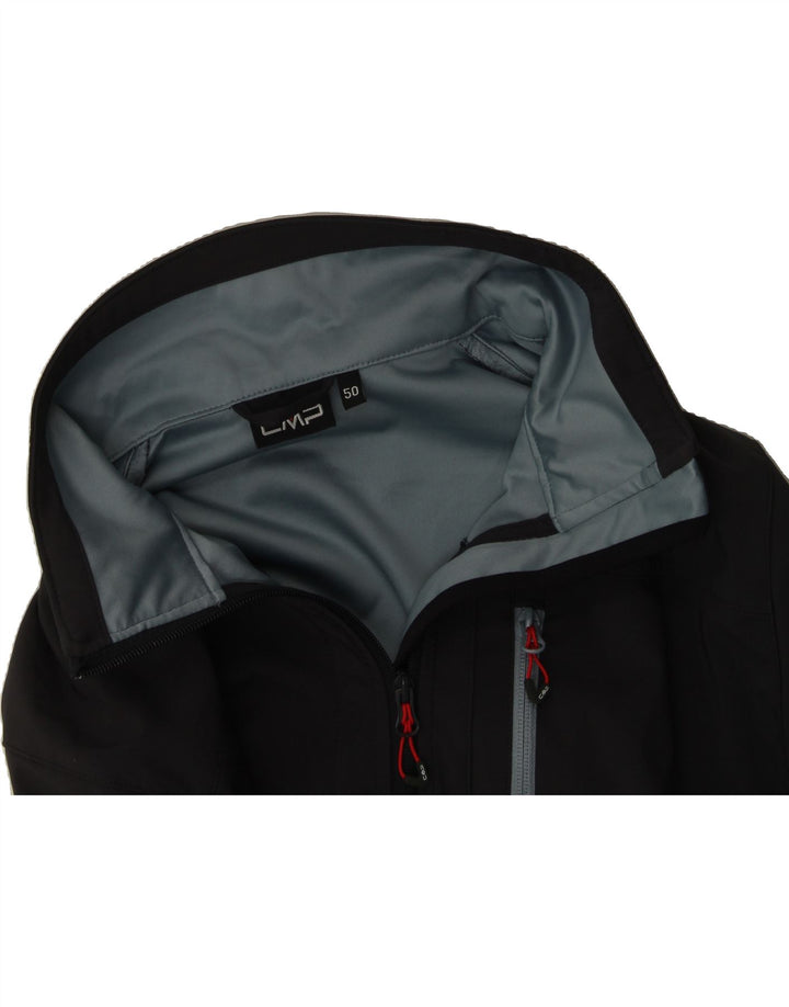 CMP Mens Graphic Tracksuit Top Jacket IT 50 Medium Black Polyester Vintage CMP and Second-Hand CMP from Messina Hembry 