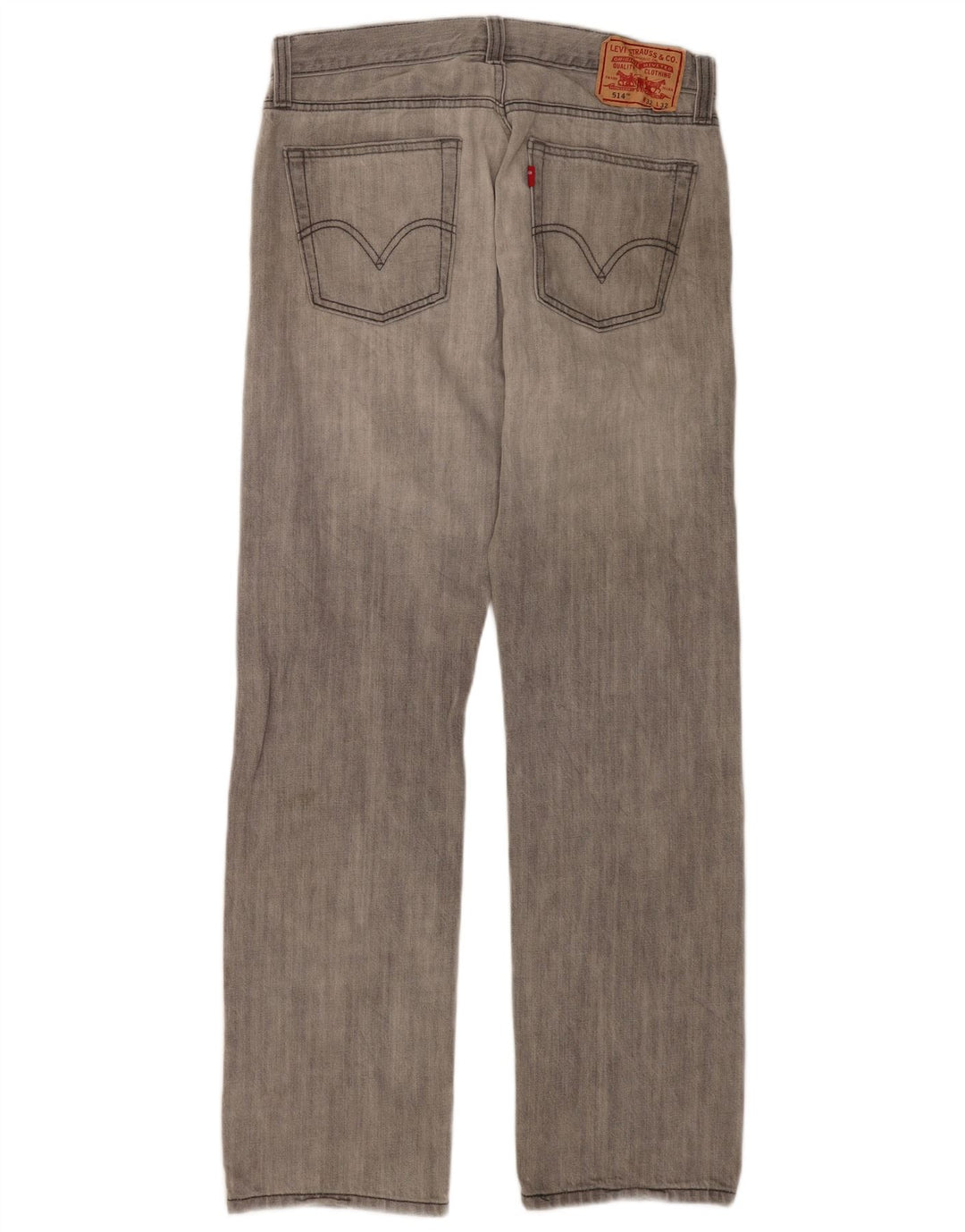 Levi's Uomo 514 Jeans dritti slim W32 L32 Cotone grigio