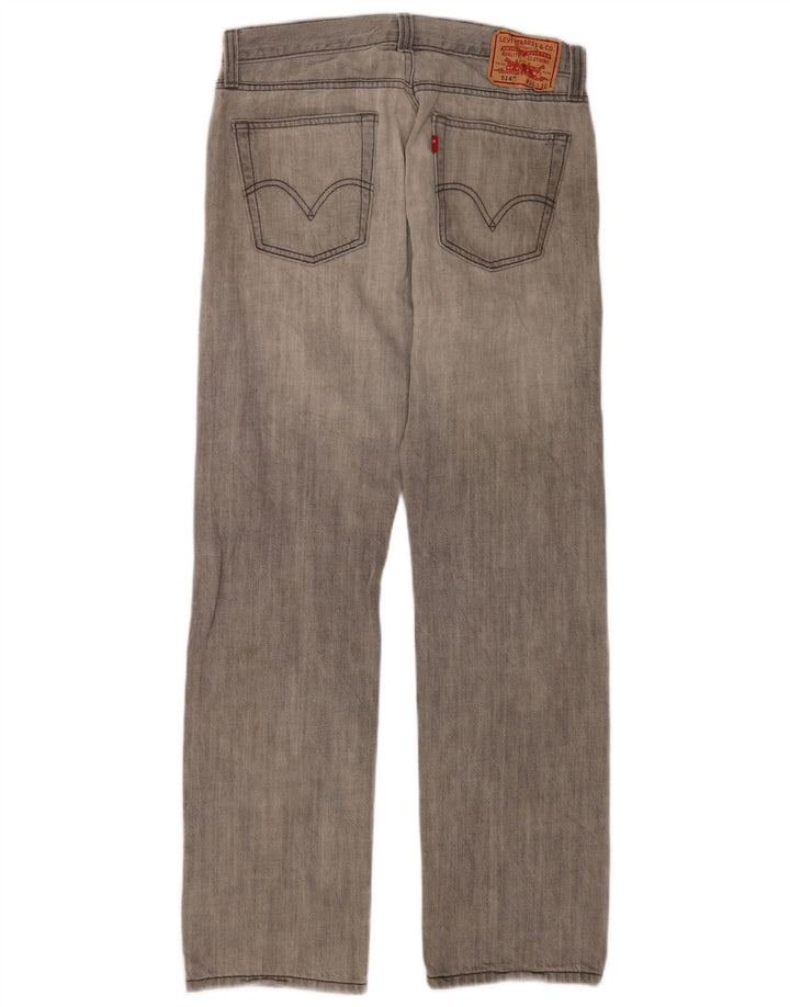 Levi's Uomo 514 Jeans dritti slim W32 L32 Cotone grigio