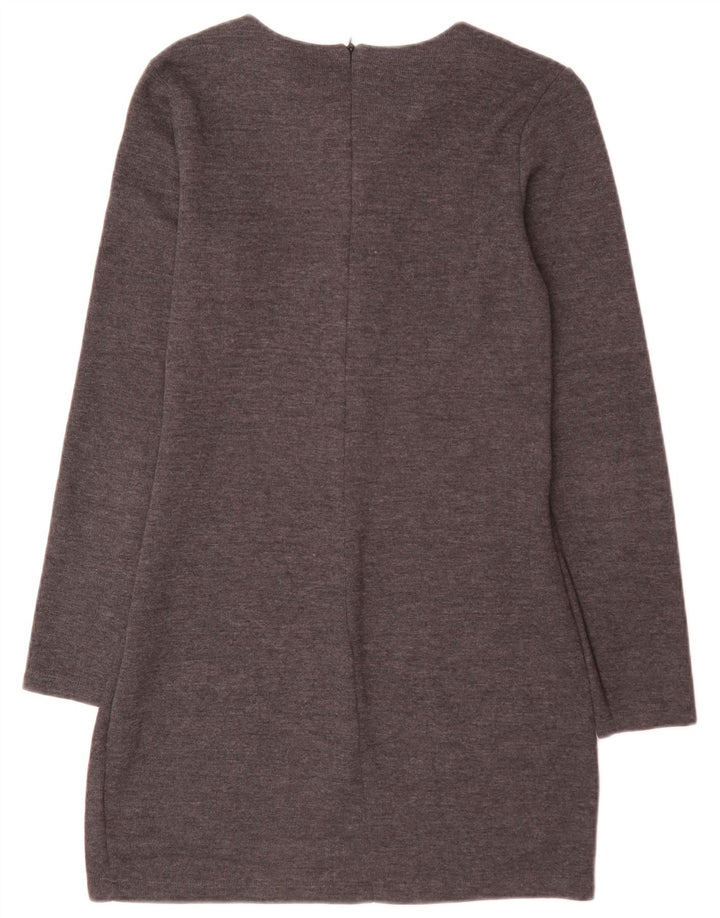 Mini abito maglione Zara da donna UK 14 grande grigio