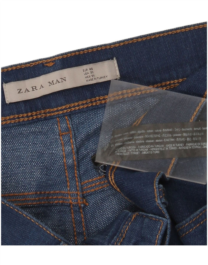 Jeans slim da uomo Zara EU 40 medio W31 L31 cotone blu navy