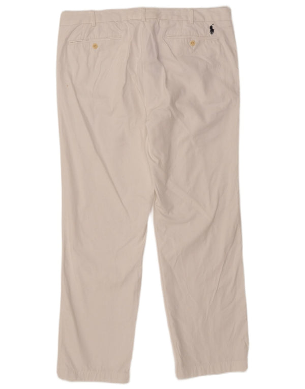 POLO RALPH LAUREN Pantaloni da abito su misura da donna W36 L34 Cotone bianco