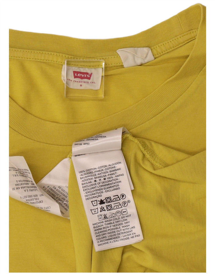 LEVI'S T-shirt da uomo Top piccola in cotone giallo
