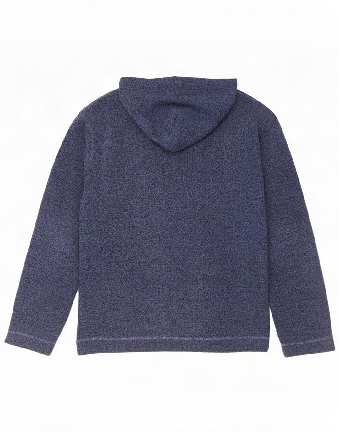 Weird Fish Maglione da uomo con cappuccio e collo abbottonato, grande in poliestere chiazzato blu