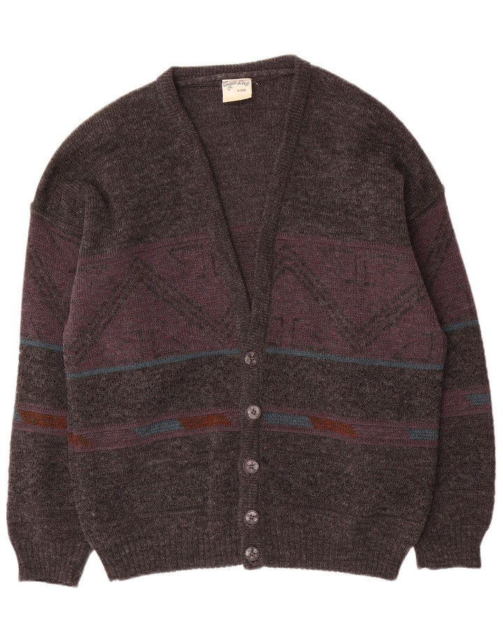 Maglione cardigan da uomo Angelo Litrico EU 48/50 Acrilico geometrico grigio medio