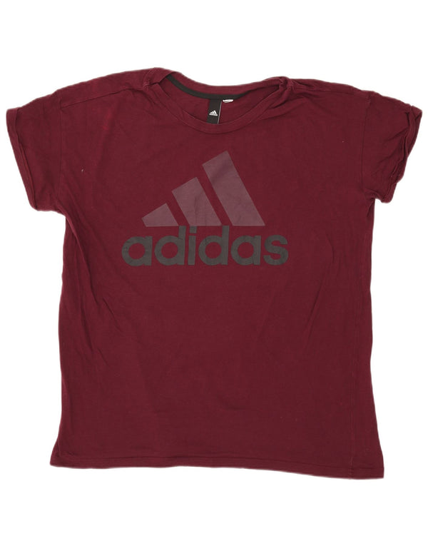 Maglietta grafica da uomo Adidas Top Large Bordeaux