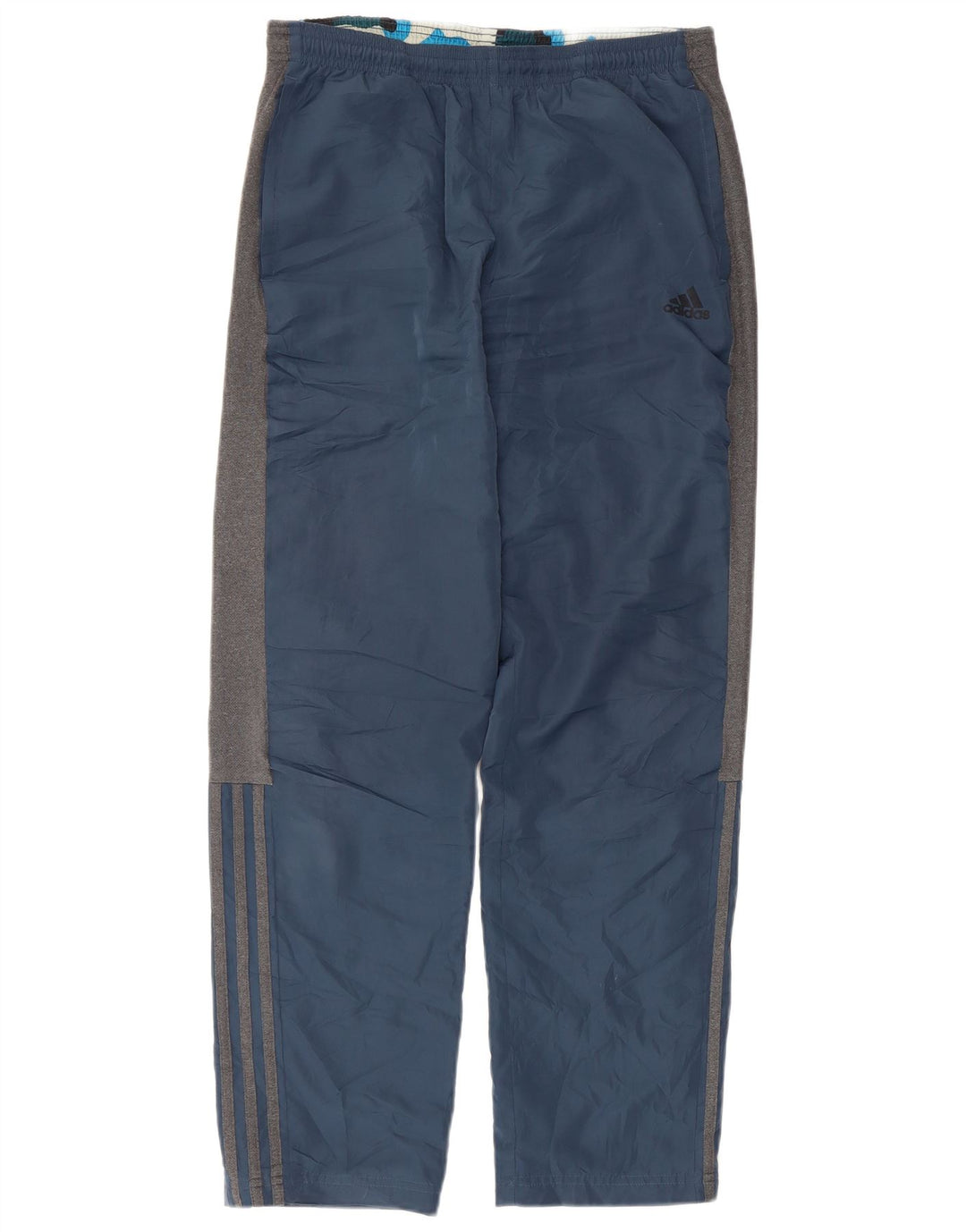 Pantaloni da tuta da uomo Adidas Medium in poliestere color block blu navy