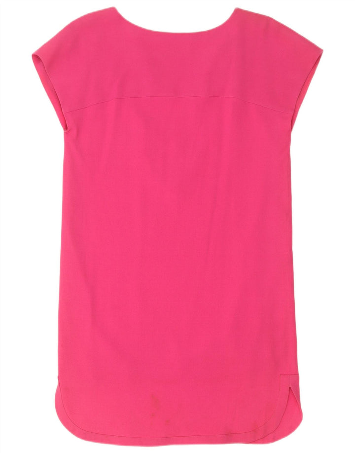 Abito a trapezio senza maniche da donna Pinko UK 10 piccolo acetato rosa