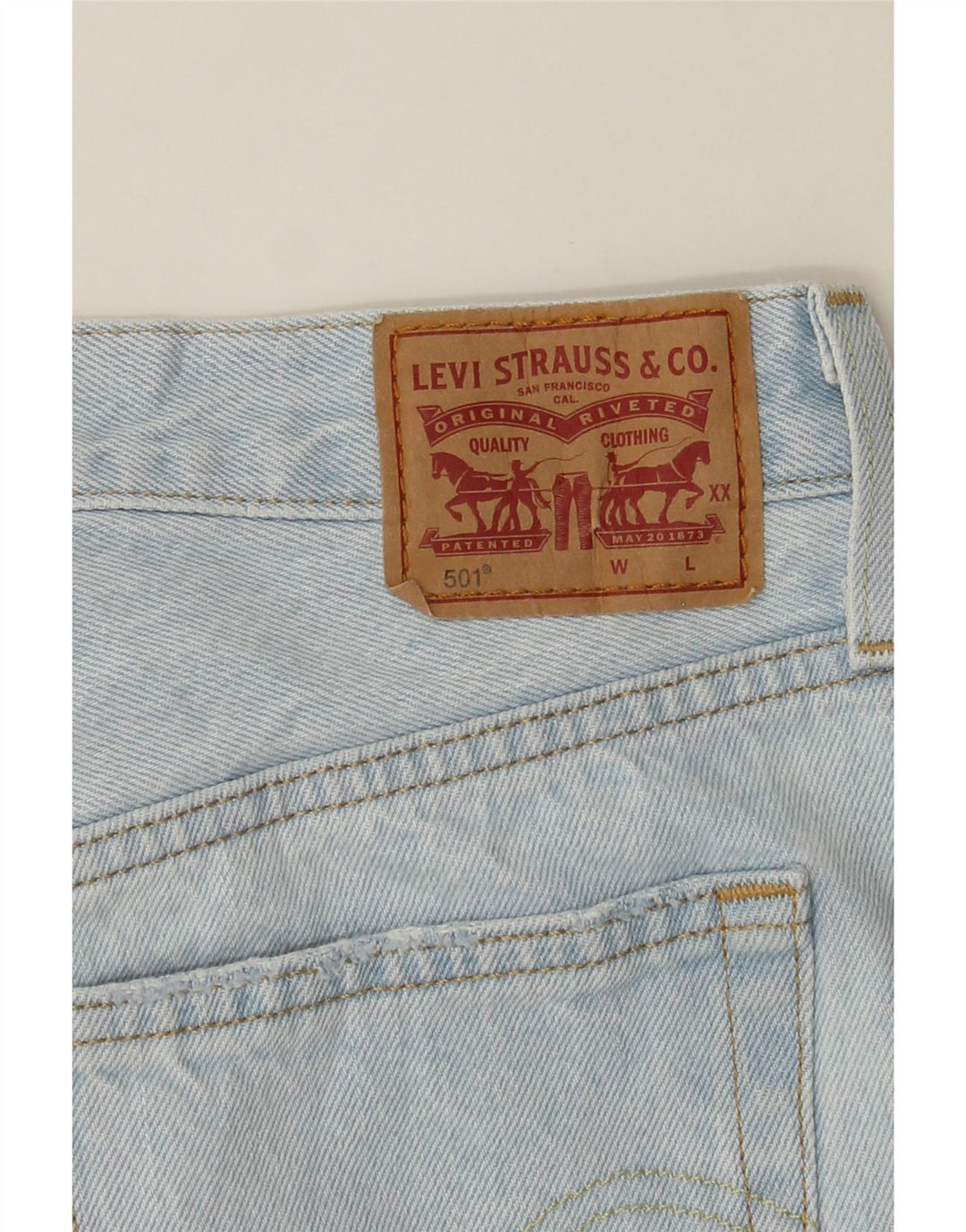 LEVI'S Womens 501 Denim Shorts W29 Medium Blue Cotton Vintage Levi's and Second-Hand Levi's from Messina Hembry 