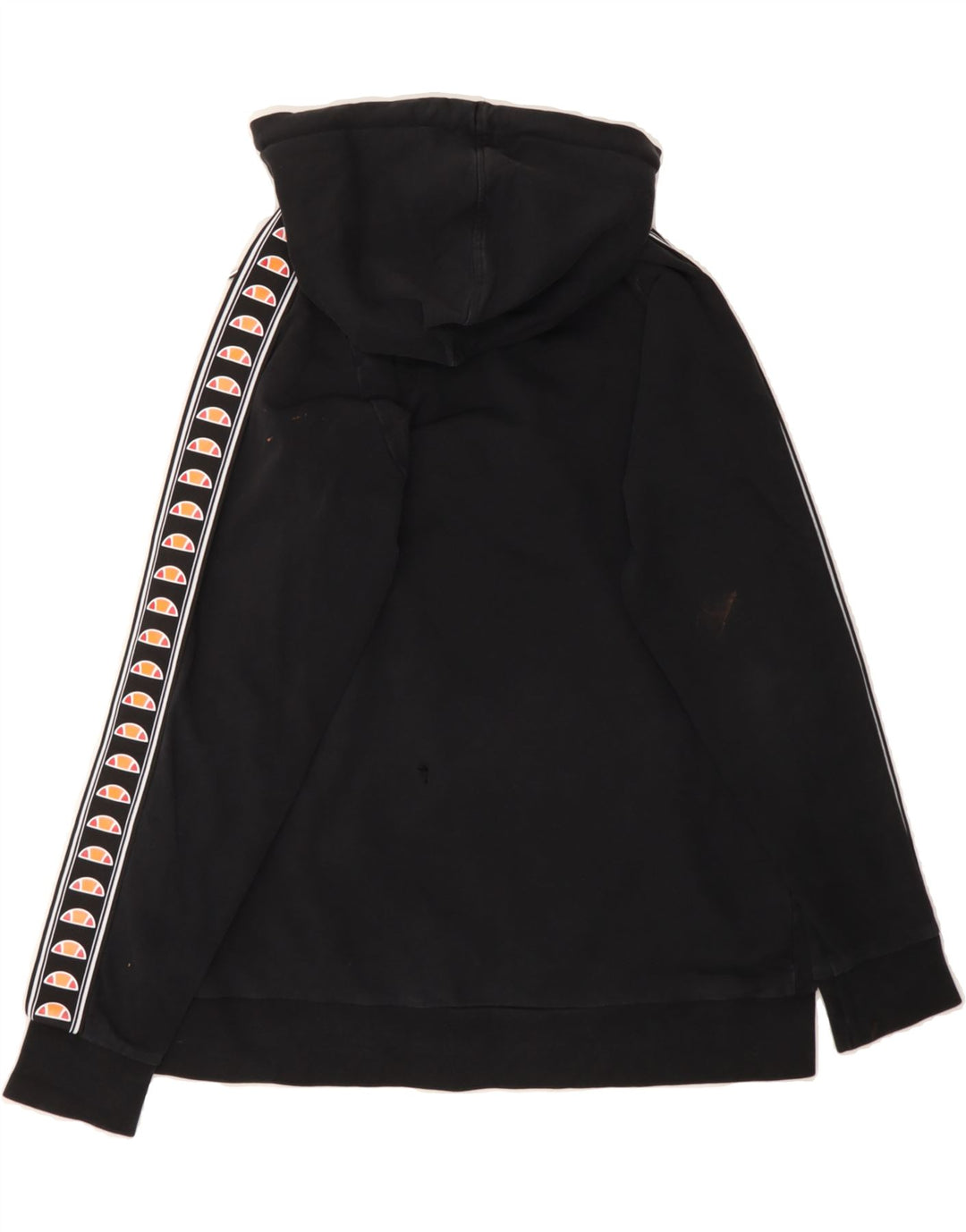 ELLESSE Mens Graphic Hoodie Jumper Small Black Cotton Vintage Ellesse and Second-Hand Ellesse from Messina Hembry 