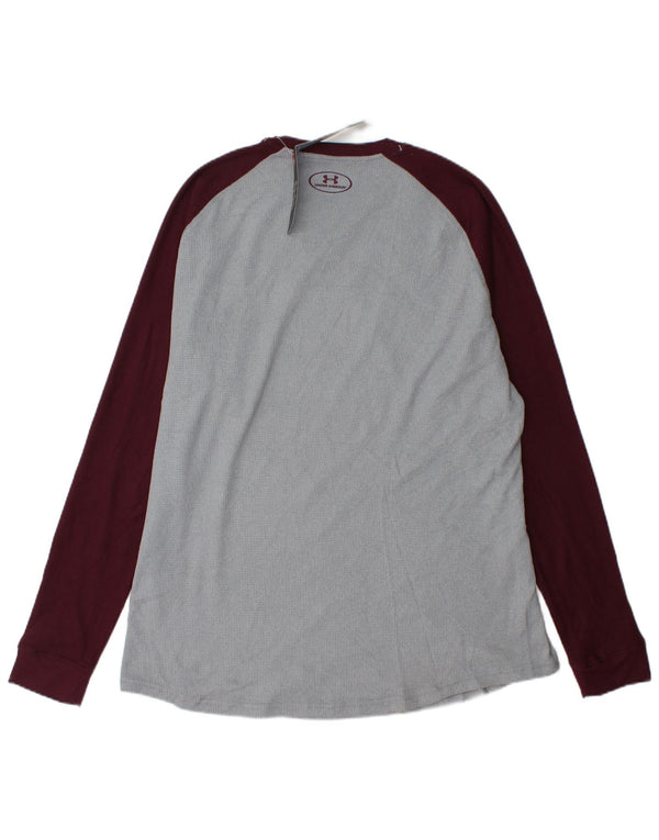 Maglia UNDER ARMOUR da uomo a maniche lunghe XL in poliestere color block grigio