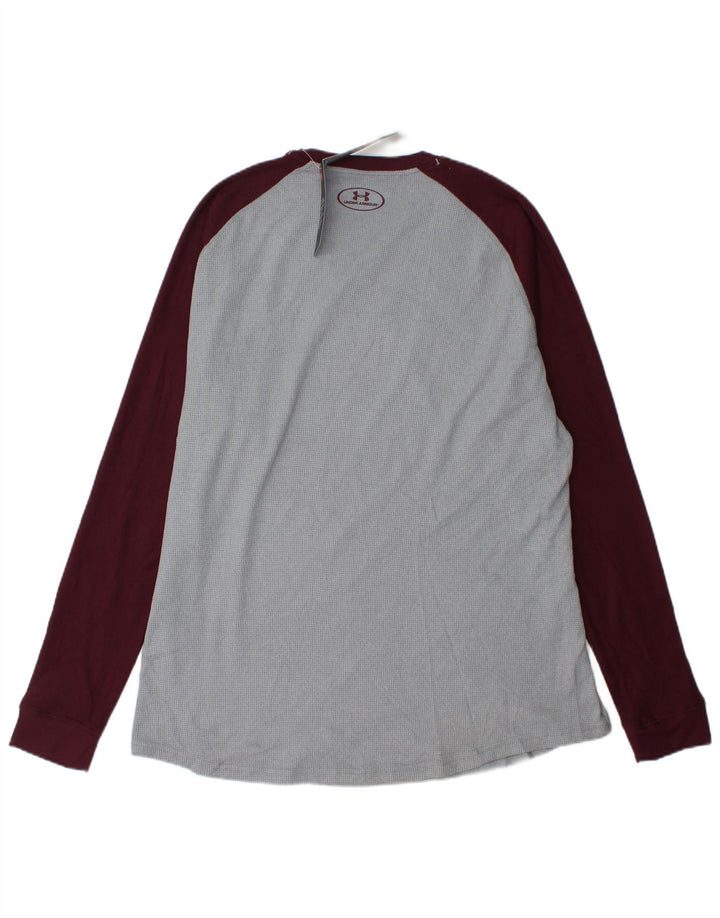 Maglia UNDER ARMOUR da uomo a maniche lunghe XL in poliestere color block grigio