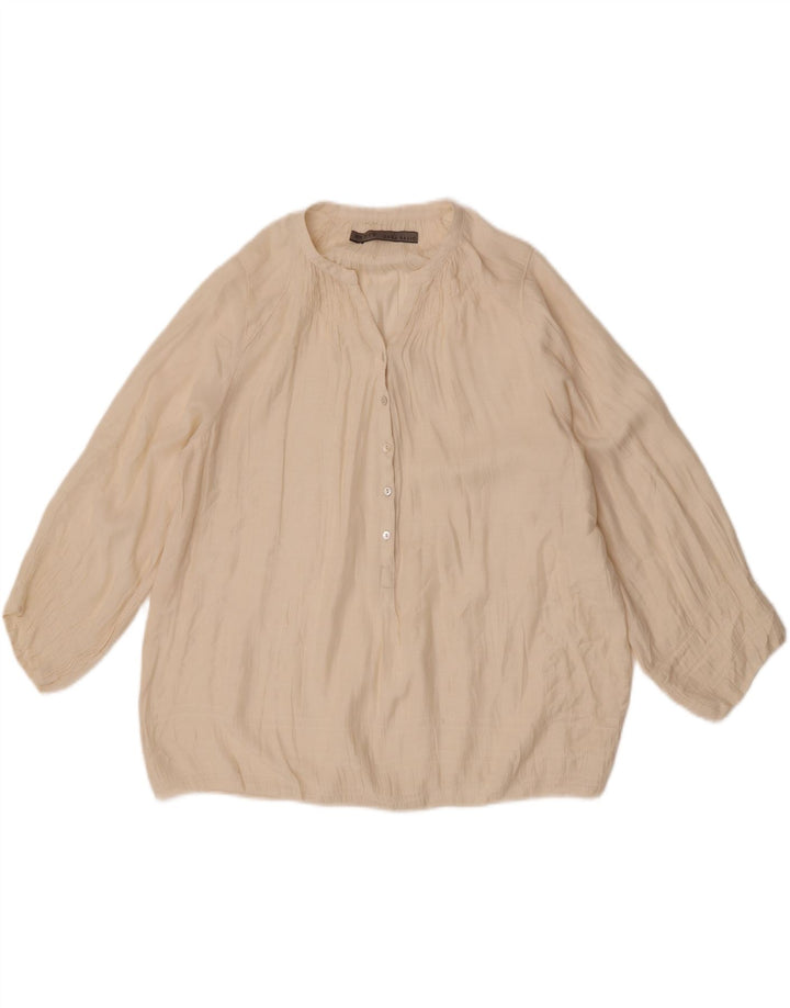 Camicetta Zara da donna con maniche a 3/4 UK 14 medio bianco sporco