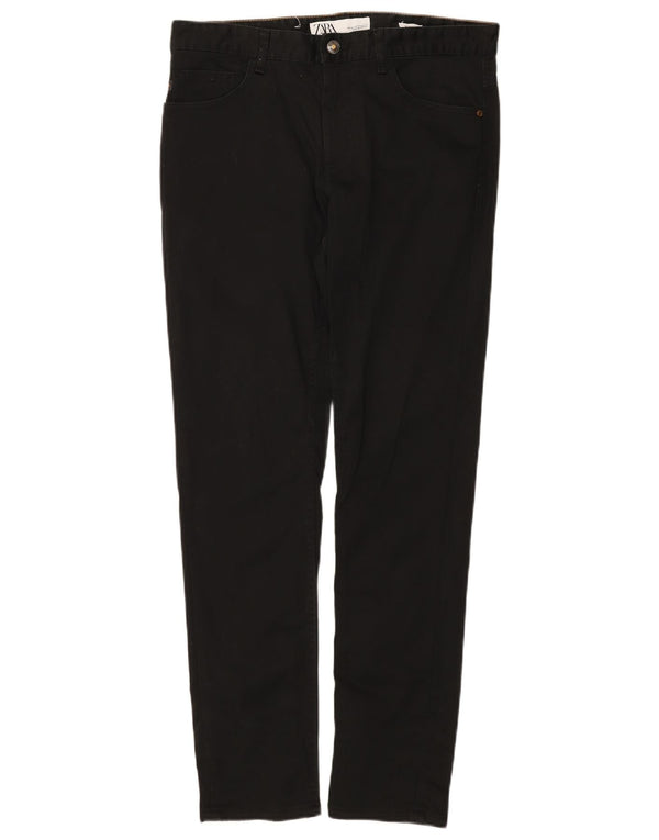 Pantaloni casual slim da uomo Zara EU 42 Large W32 L30 Cotone bianco