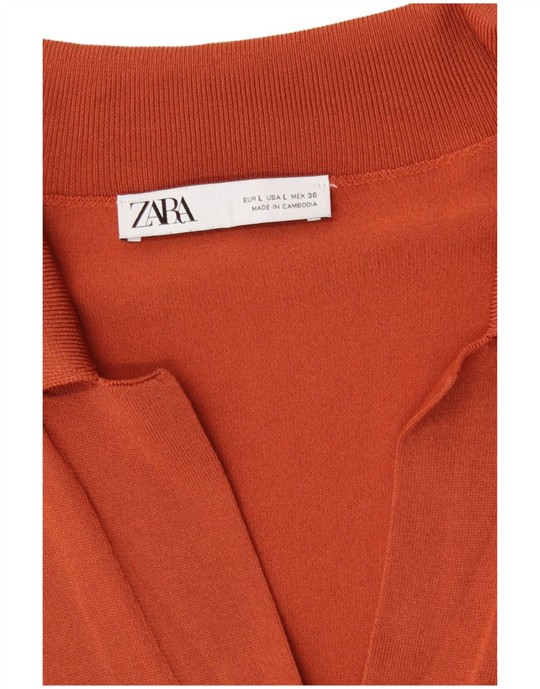 Maglione cardigan lungo da donna Zara UK 14 grande arancione