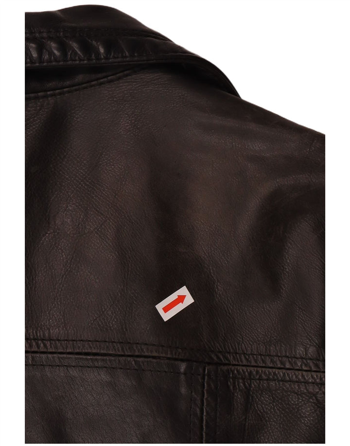 DAKOTA Giacca in pelle da donna UK 16 Grande classica in pelle nera