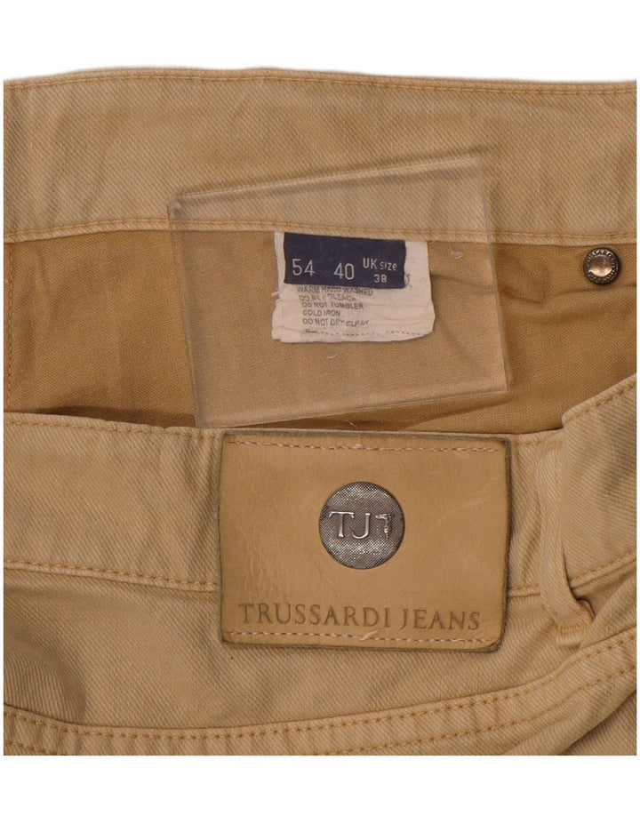 Pantaloni Casual Dritti Uomo TRUSSARDI W38 L29 Cotone Beige