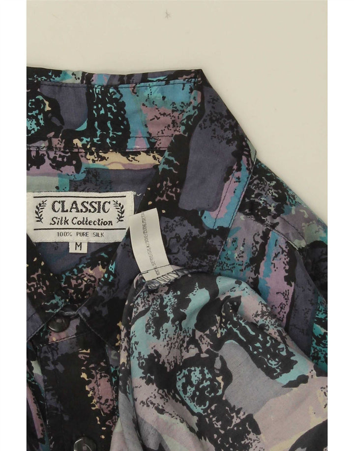 Camicia a maniche corte da uomo con motivo astratto CLASSIC Seta multicolore media