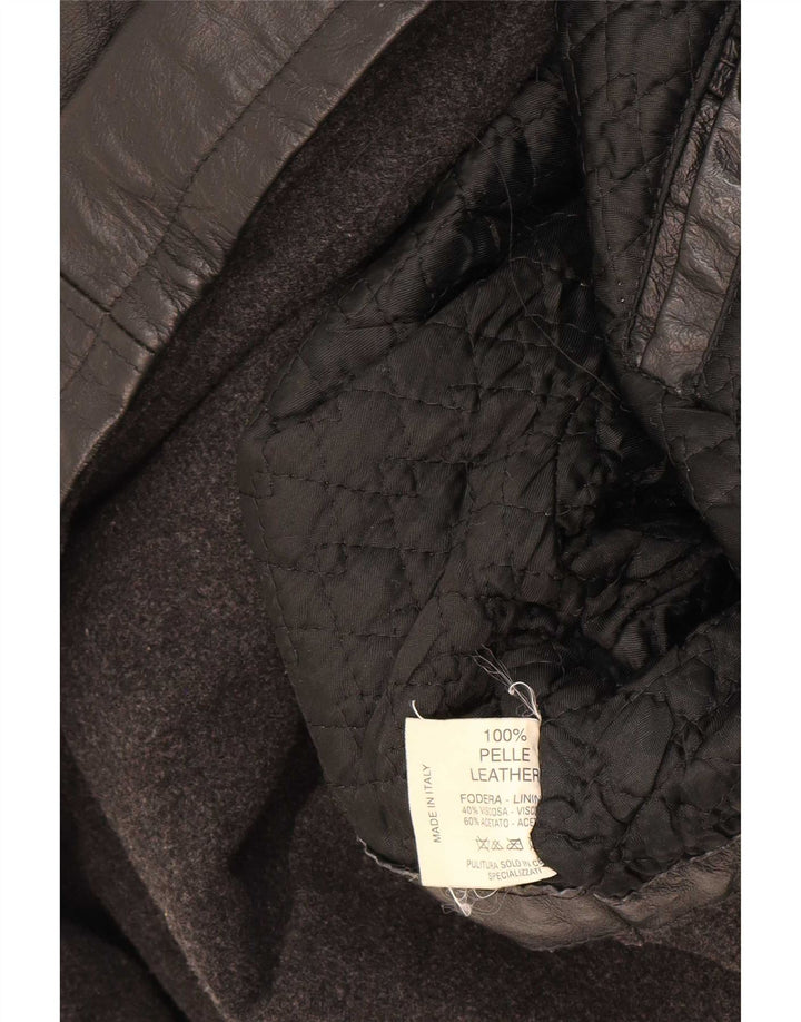 Giacca in pelle da uomo Suprema IT 58 4XL Nera