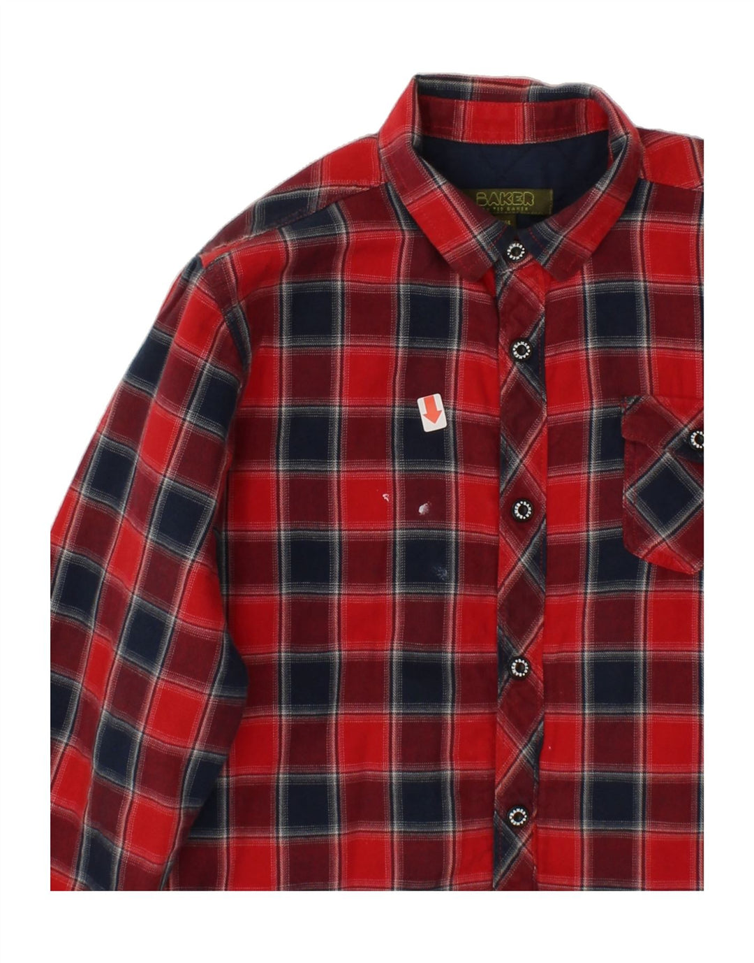 TED BAKER Boys Flannel Shirt 9-10 Years Red Check Cotton Vintage Ted Baker and Second-Hand Ted Baker from Messina Hembry 