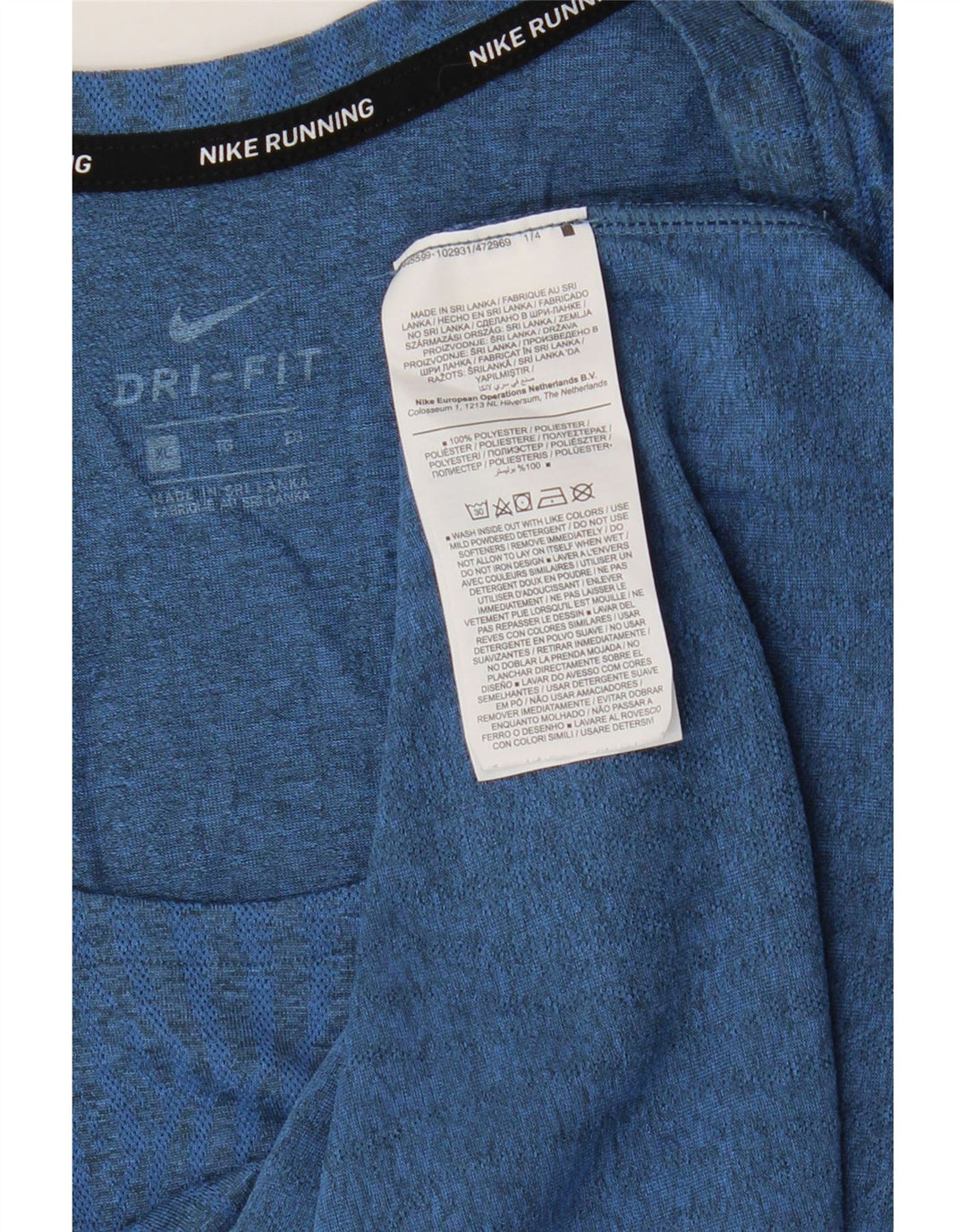 Canotta Nike Dri Fit da uomo XL blu in poliestere