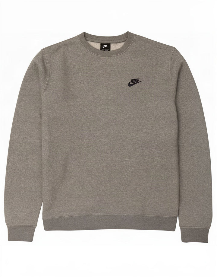 Felpa da uomo Nike Maglione piccolo grigio cotone screziato