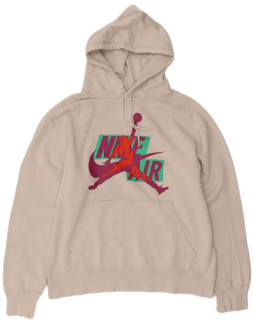 Felpa con cappuccio grafica Jordan da uomo di colore bianco medio
