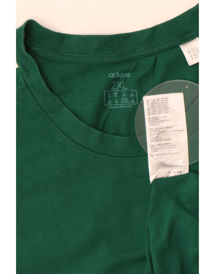 T-shirt da uomo Adidas Top 2XL cotone verde