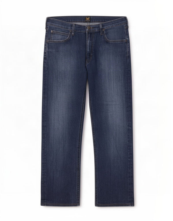 Jeans Lee da uomo Luke cropped W34 L24 cotone blu