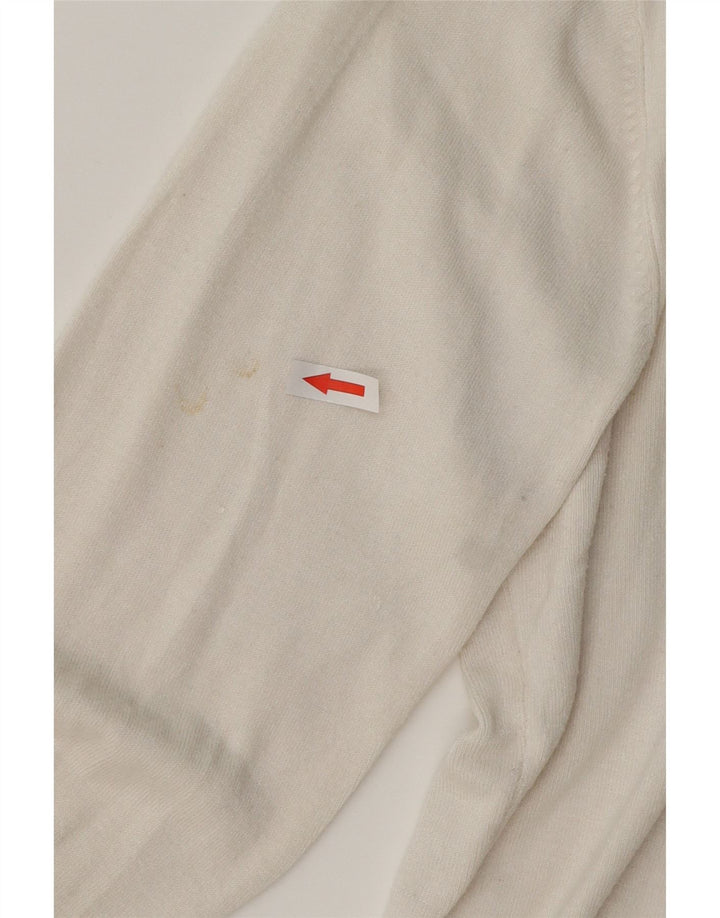 Maglione cardigan da donna Zara UK 16 grande rayon bianco
