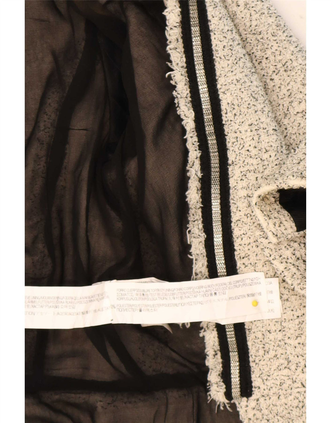 Giacca blazer aperta oversize da donna Zara UK 10 piccola beige screziata