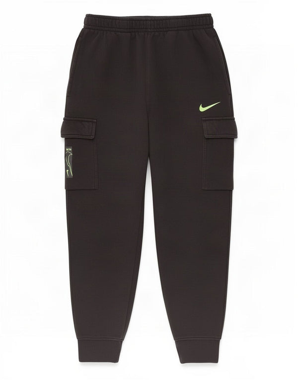 Pantaloni da tuta Nike Graphic Cargo da uomo, pantaloni da jogging, cotone medio nero