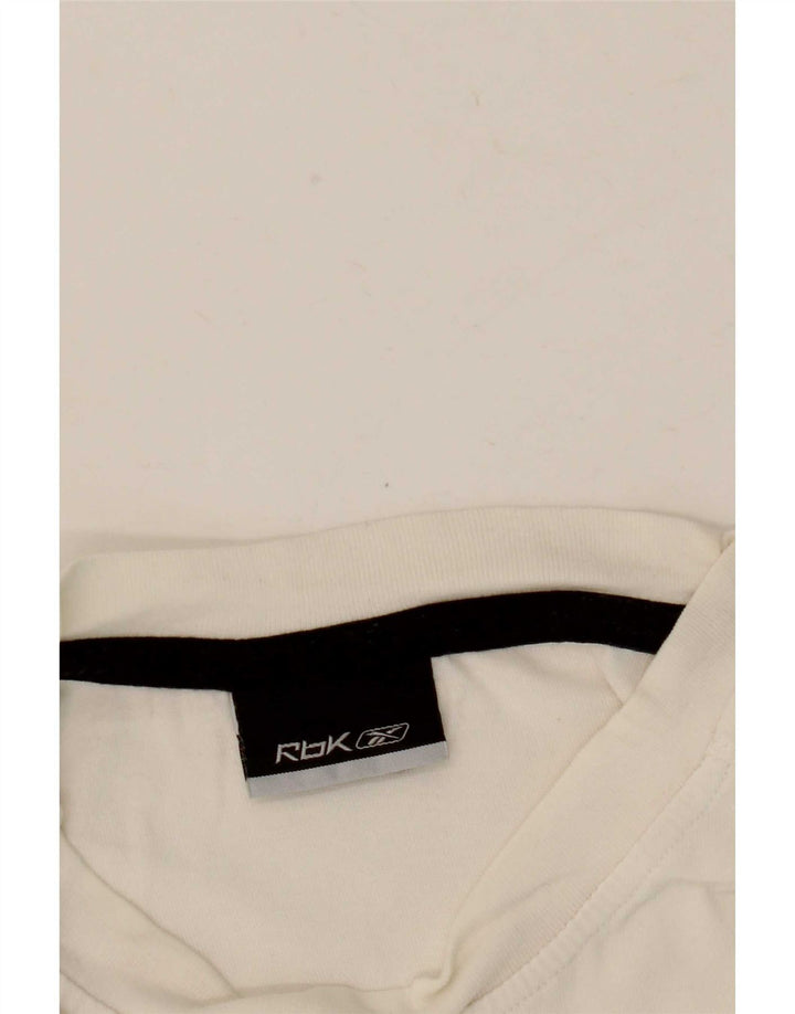 T-shirt Reebok da uomo Top in cotone bianco medio